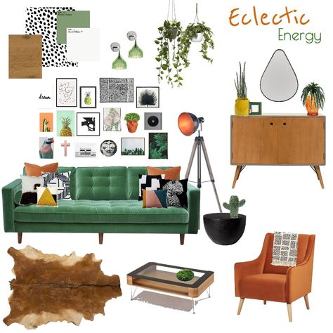 Eclectic Moodboard Eclectic Interior Design Mood Board, Eclectic Mood Board, Eclectic Interior Design Style, Minimalist Eclectic Decor, Moodboard Interior Design, Style Sourcebook, Eclectic Design Style, Estilo Kitsch, Modern Eclectic Interior