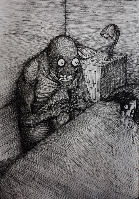 Creepy Sketches, Scary Drawings, Nightmares Art, Creepy Drawings, Horror Artwork, Macabre Art, Dark Art Drawings, Dark Art Illustrations, Scary Art