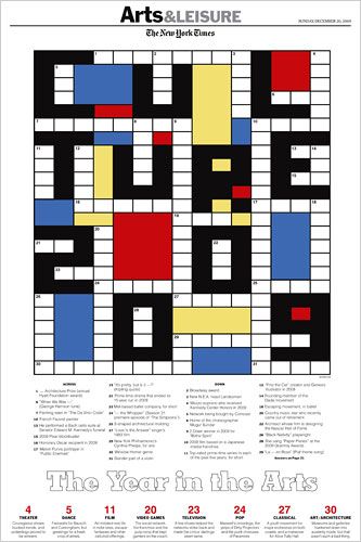 Creative use of funky typography news design by the New York Times Arts & Culture section. Crossword Design Poster, Art Newspaper Design, Time Typography Design, Word Search Design, Newspaper Crossword, Crossword Design, Funky Typography, Poster Design Typography, Architecture Drawing Presentation