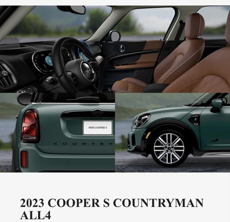 Mini Cooper Countryman Green, Mini Cooper Countryman Interior, Mini Cooper Photography, Sage Green Mini Cooper, Mini Cooper Colors, Mini Cooper Countryman Aesthetic, Mini Cooper Country, Mini Cooper Green, Wishlist Collage