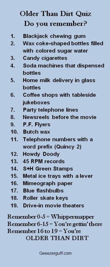 Older Than Dirt Party Ideas, Uneducated People, Older Than Dirt, Cleaning Dishwasher, Senior Humor, Reunion Ideas, Childhood Memories 70s, Fresno California, Jukeboxes