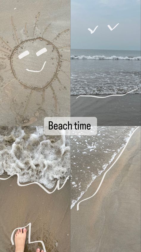 Aesthetic beach layout Beach Layout Aesthetic, Beach Aesthetic Layout, Beach Layout Instagram, Beach Layout, Doodle Pictures, Beach Photo Inspiration, Tracker Ideas, Bullet Journal Mood Tracker Ideas, Pics Inspo