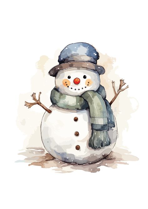 Download our Christmas SVG for personal and Commercial Use. These Christmas SVG Cut Files are available to download instantly and work with your Cricut and Silhouette. Watercolour Snowman, Christmas Knomes, Watercolor Snowman, Handmade Snowman, Snowman Svg, Christmas Stock Photos, Christmas Snowmen, A Level Art Sketchbook, Watercolor Paintings For Beginners