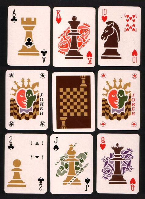 Decks Of Cards, Chess Tattoos, Chess Illustration, Chess Tattoo, Chess Games, Games Illustration, Chess Queen, Playing Cards Design, 카드 ��디자인