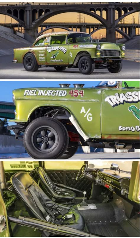 Gasser Cars, Gassers Cars Vintage, 55 Chevy Gasser, Gas Lands Cars, 1955 Dodge Truck, 1978 Dodge Power Wagon, Fox Body Mustang, Bmx Freestyle, Custom Trikes