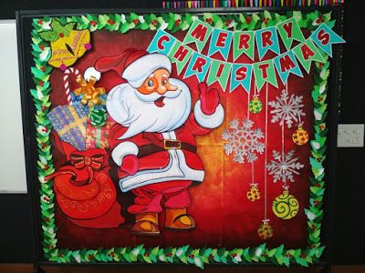 Art ,Craft ideas and bulletin boards for elementary schools: Christmas Christmas Board Decoration, Soft Board Decoration, Art Craft Ideas, Christmas Charts, Christmas Bulletin Boards, School Board Decoration, Christmas Bulletin Board, Drawing Christmas, Christmas Art Projects