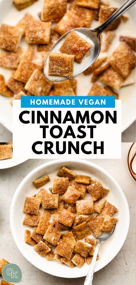 Easy Cinnamon Toast, Making Cereal, Cereal Recipes Homemade, Cinnamon Toast Crunch Cereal, Cinnamon Cereal, Homemade Cereal, Crunch Recipe, Cinnamon Crunch, Healthy Cereal