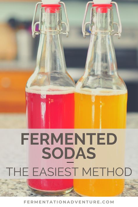 Diy Probiotic Soda, Ginger Fermented Drink, Prebiotic Soda Recipe, Fermented Soda Recipes, Natural Soda Recipe, Probiotic Soda Recipe, Gingerbug Soda Recipes, Home Made Soda, Gingerbug Soda