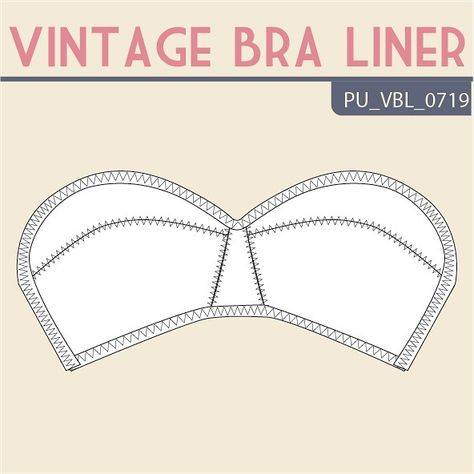 New FREE pattern release! This is a one size liner bra pattern I decided to share as it is such a great little design. It was taken from a… Bra Liner, Bra Sewing Pattern, Vintage Bra, Lingerie Patterns, Bra Sewing, Crochet Stitches Diagram, Sewing Elastic, Sewing Lingerie, Free Pdf Pattern