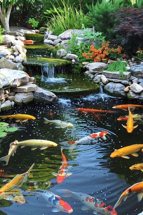 Backyard Fish Ponds are a beautiful and serene addition to any outdoor space! 🐟🌿 Made with thoughtful design and natural elements, these ponds are a delightful blend of tranquility and visual appeal. Quick to set up and bursting with vibrant life, Backyard Fish Ponds are perfect for a refreshing garden feature or special retreat. Indulge in this calming twist on a classic favorite today! 😋🌿 #BackyardFishPonds #TranquilGardens #OutdoorOasis #NatureInspired Outdoor Fish Ponds, Fish Ponds Backyard, Japanese Homes, Pond Fish, Cozy Places, Fish Ponds, Ponds Backyard, Fish Pond, Garden Features