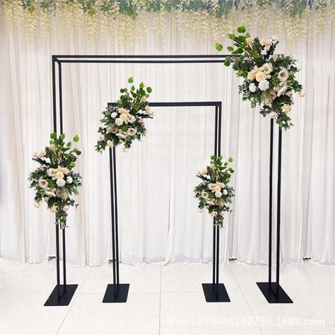 Wedding Arch Square, Square Wedding Arch, Metal Backdrop, Shower Stand, Outdoor Wedding Backdrops, Birthday Ceremony, Backdrop Arch, Metal Wedding Arch, Wedding Arch Rustic