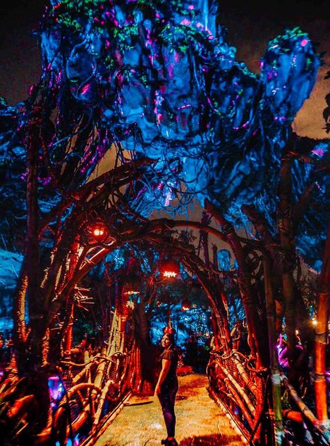 Pandora | Avatar World at Night | Valley of Mo'ara | Animal Kingdom | instagram spots in walt disney world | #wdw #disney Pandora World Of Avatar Disney World, Pandora Avatar Disney, Pandora Disney World, Avatar Disney World, Disneyland Florida, World At Night, Avatar Disney, Disney Balloons, Avatar Picture