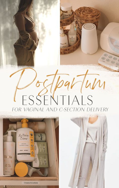 Post Partum Must Have List, Postpartum Essentials C Section, Post Partum Tips, C Section Post Partum Essentials, Postpartum Bedside, Postpartum Supplies, Post Partum Care, Padsicles Postpartum, Postpartum Products