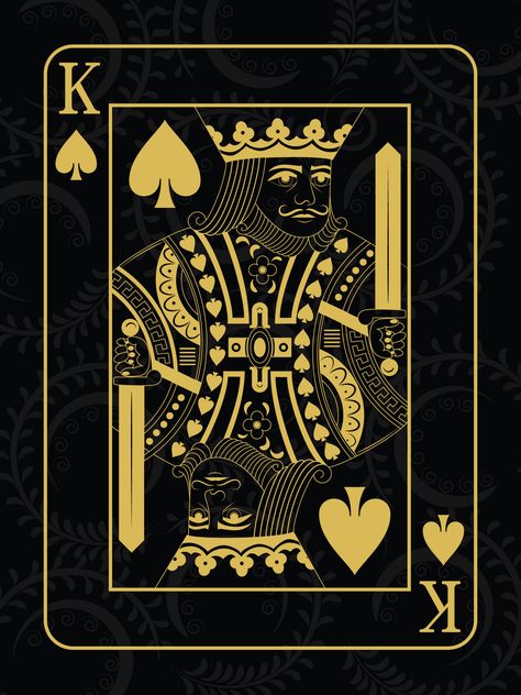 King Of Spades. Every game needs a “King”  to rule the game. Designed in Adobe Illustrator. For more Designs click the link to visit my Instagram Page. King Card Wallpaper, Playing Cards Wallpaper, Win Money Games, Win Money Online, Poker Art, Cards Wallpaper, Card Wallpaper, Cool Playing Cards, King Card