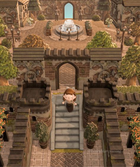 HoneyBearCrossing on Twitter: "welcome to ophelia, my dark academia island 🍂 #ACNH #AnimalCrossing #AnimalCrossingNewHorizons #ACNHinspo #ACNHDesigns https://t.co/T2bZRuRE0a" / Twitter Acnh Medieval Building Side, Acnh Town Square, Animal Crossing New Horizon Motif, Acnh University, Acnh Viking, Acnh Dark Academia, Acnh Medieval, Cottagecore Acnh, Bear Island