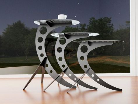 #welding, #laser cut, #plasma cut Stainless Steel Kitchen Table, Metal Sheet Design, Welding Table Diy, Alternative Furniture, Iron Furniture Design, Sheet Metal Art, Balcony Grill Design, Metal Fabrication Tools, Unique Furniture Design