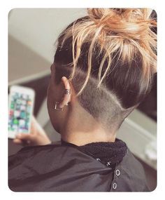 Shaved Haircut, Undercut Hair Designs, Undercut Haircut, Undercut Long Hair, Undercut Designs, Shaved Nape, Hair Tattoos, Undercut Hairstyles, Shaved Hair