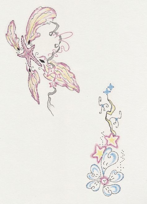 Beatopia Art Icons, Mermaid Core Tattoo, Beatopia Tattoo, Tattoo Cute Aesthetic, Pen And Paper Drawing, Ethereal Tattoo Ideas, Perfect Perfume, One Number, Best Tattoo Designs