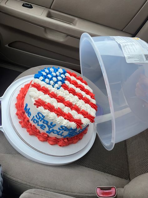 Have A Safe Journey, Usa Cake, America Cake, Fourth Of July Cakes, Portfolio Pictures, Flag Cake, 4th Of July Cake, Safe Journey, America Flag