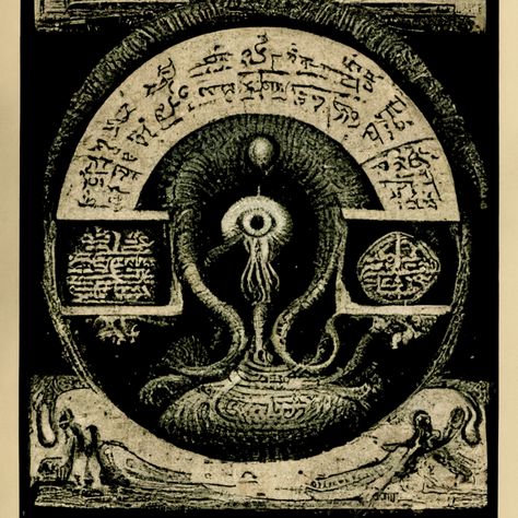 Lovecraftian Symbols, Lovecraftian Horror Aesthetic, Occultist Aesthetic, Occultism Aesthetic, Philosophy Aesthetic Art, Cosmic Horror Aesthetic, Eldritch Horror Aesthetic, 70s Occult, Lovecraft Aesthetic