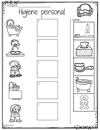 Higiene Personal | Igiene personale, Teachers pay teachers, Immagini di scuola #Personal_Hygiene_Worksheets #Personal_Hygiene_Activities #Hygiene_Lessons #Healthy_Habits_For_Kids Picture With Words, Healthy Habits Activities, Healthy Habits For Kids, Hygiene Activities, Body Parts Preschool, Cut And Paste Worksheets, Preschool Class, Word Pictures, Personal Hygiene