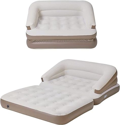 Amazon.com: JEAOUIA Full Size Air Mattress for Inflatable-Portable Blow Up Mattress Sofa Bed with with Patch Kit -Double Air Couch for Tent Camping/Car Travel Backpacking(Silvery White) : Home & Kitchen Air Couch, Blow Up Mattress, Air Sofa Bed, Mattress Couch, Air Mattress Camping, Inflatable Sofa, Inflatable Bed, Camp Furniture, Inflatable Mattress