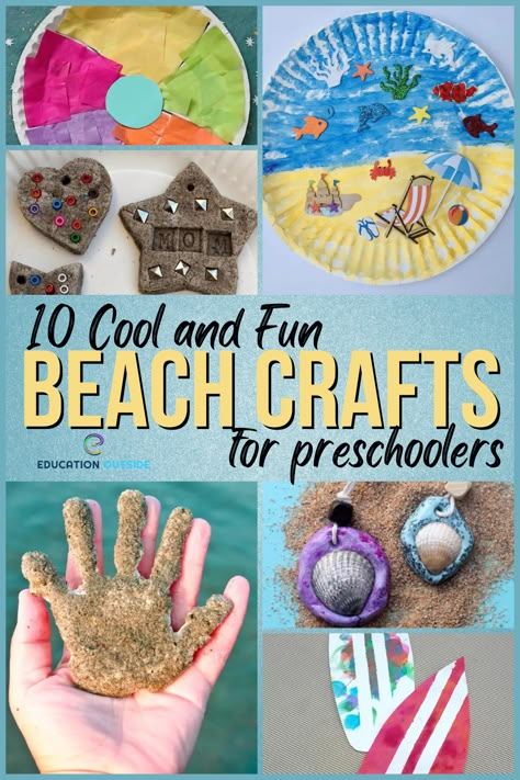 Summer is probably a crowd favorite season, especially for young children. After all, most kids enjoy the beach. If you are looking for ways to bring the summer vibe into your classroom, you’re in the right place! Here, we’ll share some cool beach crafts that your preschoolers will surely enjoy. Beach Themed Art For Toddlers, Beach Art For Preschool, Kids Beach Crafts Easy Diy, Beach Arts And Crafts For Kids, Vacation Crafts For Toddlers, Beach Crafts For Kids Preschool, Beach Bash Crafts For Kids, Beach Activities For Kids Preschool, Summer Vacation Activities For Kids