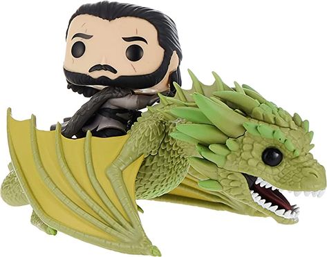 Amazon.com: Funko Pop! Rides TV: Game of Thrones - Jon Snow with Rhaegal, Multicolor : Toys & Games Game Of Thrones Theon, Got Jon Snow, Game Of Thrones Jon Snow, Pop Game, Funko Game Of Thrones, Ned Stark, Game Of Thrones Dragons, Funko Figures, Night King