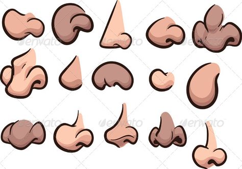 A variety of cartoon noses. Vector clip art illustration. Each on a separate layer. EPS10 file included. Cartoon Noses Drawing, Cartoon Noses, Caricature Tutorial, Cartoon Faces Expressions, رسم كاريكاتير, Caricature Art, Caricature Sketch, Drawing Cartoon Faces, Cartoon Style Drawing