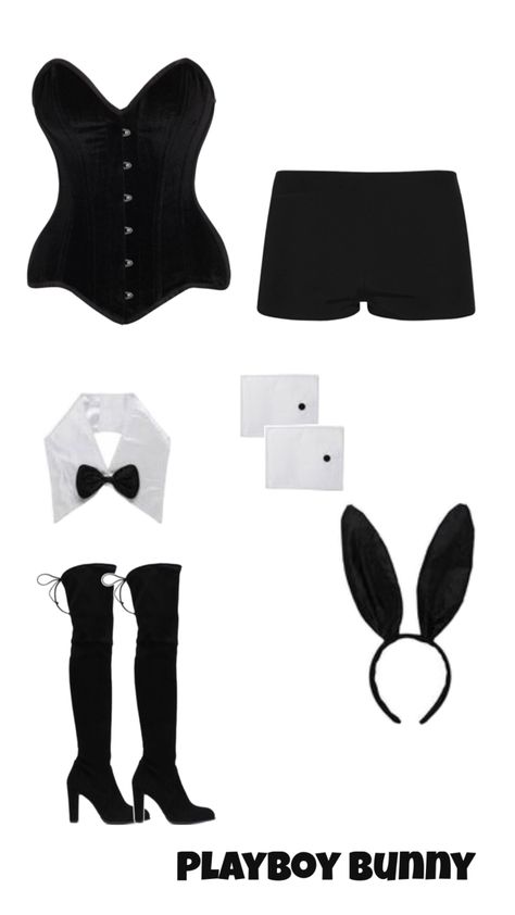 Playboy Bunny Outfits, Collage Party, Playboy Bunny Costume, Bunny Halloween Costume, Casa Halloween, Pretty Halloween Costumes, Bunny Costume, Bunny Outfit, Halloween Inspo