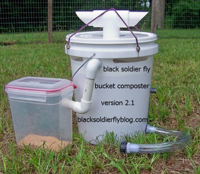 DIY black soldier fly bin made out of a 5 gallon bucket Black Soldier, Black Soldier Fly, Keeping Chickens, Aquaponics System, Chicken Feed, Backyard Chickens, Hobby Farms, Raising Chickens, Chickens Backyard