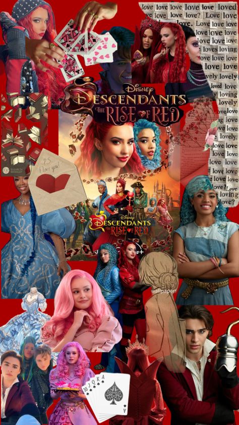 This is all about descendants 4❤️❤️💔❤️‍🔥 Descendants 4, Disney Descendants, Disney Love, Descendants, The Rise, Disney, Red