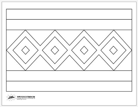 Free Printable "Color a Drum" Can Wrap Click the link above to download our free printable can wrap to make your own drum. The simple black-and-white, tribal-inspired design is fun for kids to color. Punch Needle Patterns Printable, Punch Needle Patterns Free Printable, Drum Wrap, Drum Lessons For Kids, Walking Foot Quilting, Mosaic Tile Patterns, Pillow Crafts, Stencil Printing, Mode Crochet