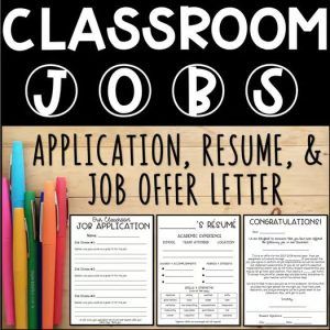 Classroom Jobs for Students of All Ages – The TPT Blog Classroom Job Application, Classroom Jobs Display, Jobs For Students, High School Subjects, Classroom Economy, Offer Letter, Token Economy, Class Jobs, Student Choice