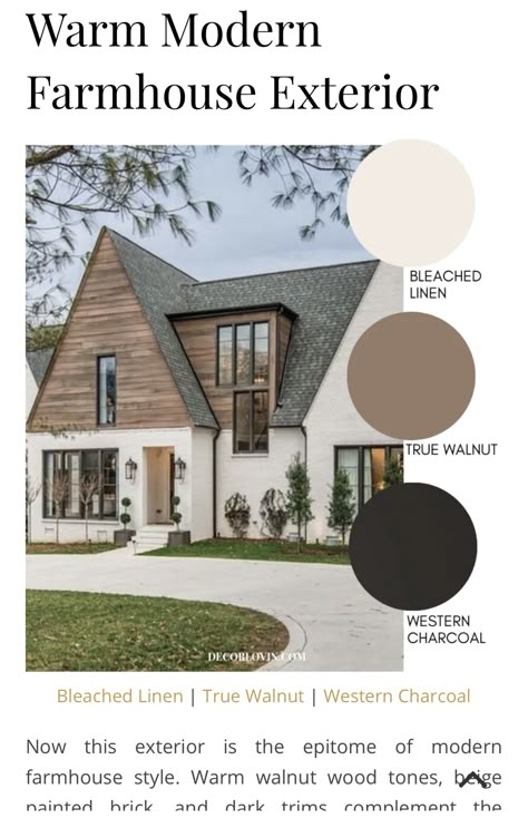 Modern House Exterior Colors Schemes, House Colour Schemes Exterior Modern, Farmhouse Exterior Paint, Modern Farmhouse Exterior Colors, Exterior Paint Combinations, Farmhouse Exterior Colors, Exterior Paint Color Combinations, Farmhouse Style Exterior, Paint Color Combinations