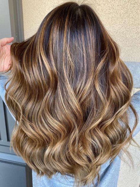 30 Gorgeous Caramel Hair Color Ideas for 2023 – The Right Hairstyles Golden Brown Highlights On Dark Hair, Dark Caramel Hair Color, Caramel Highlights On Dark Hair, Hair Color Ideas For 2023, Caramel Hair Color Ideas, Dark Caramel Hair, Caramel Hair Color, Dark Blonde Highlights, Caramel Brown Hair