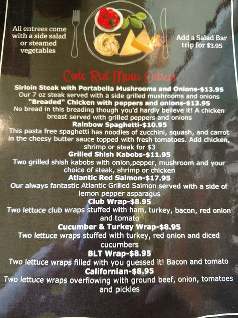 Code Red-approved menus at Antonio's in Lewiston, Idaho! - Cristy "Code Red" Nickel Cristy Code Red Food List, Code Red Lifestyle, Code Red Lifestyle Recipes, Code Red Diet Food List, Christy Code Red Diet, Code Red Diet Plan Rules, Code Red Meals, Code Red Food List, Code Red Diet