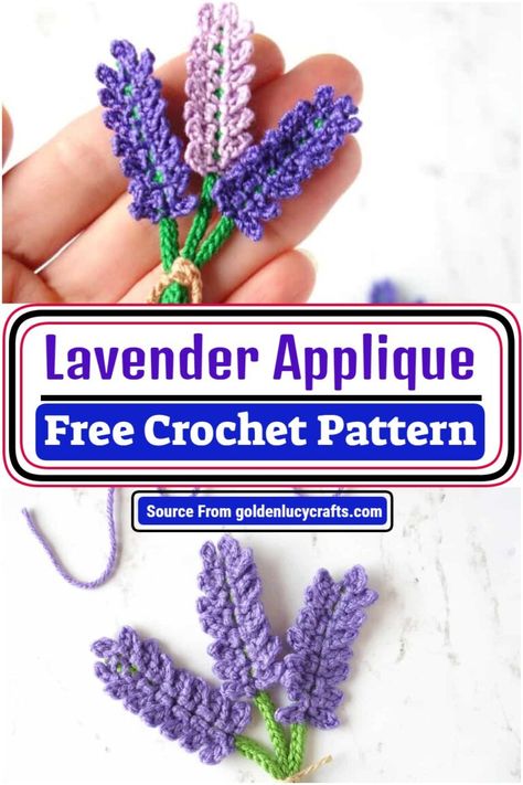 37 Crochet Applique Patterns For Home Decor Crochet Embellishments Appliques, Crochet Purple Flower Free Pattern, Crochet Flower Ornaments, Flower Crown Crochet Pattern Free, Crochet Floral Applique, Crochet Application Pattern Free, Flat Crochet Flowers Free Pattern, Flat Flower Crochet Pattern, Wildflower Crochet Pattern