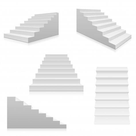 Stairs 3d, Stairs Canopy, Cantilever Stairs, Carpet Staircase, Stair Art, White Stairs, Building Stairs, Interior Staircase, Stairs Architecture