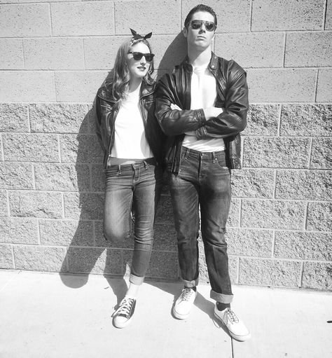 Greaser inspired outfits 1950s Fashion Greaser, 50s Greaser Girl, Greaser Girl Outfit, Greaser Costume, Greaser Guys, Sock Hop Outfits, Sock Hop Costumes, Greaser Outfit, Greaser Girl