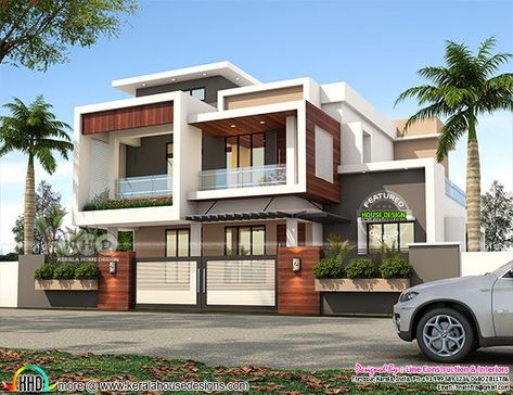 1974 square feet box model contemporary house Box Elevation House, Box Balcony Elevation, Box Elevation, Tropical Exterior, Kerala Home Design, Single Storey House Plans, Customer Profile, Online Architecture, Kerala Home