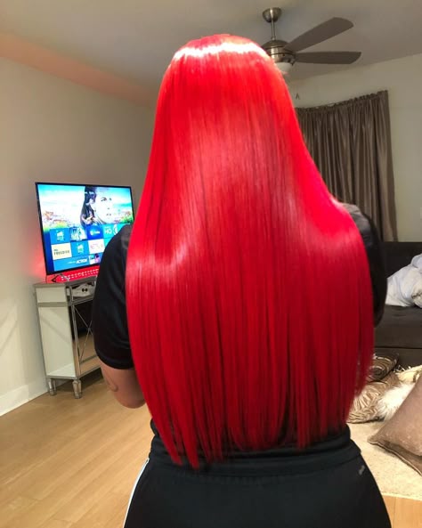 Red Hot Hair Color, Red Hair Color Bright, Bright Red Hair Dye, Fire Hair Color, Bright Red Hair Color, Fire Red Hair, Pretty Red Hair, Easy Bun Hairstyles For Long Hair, Red Hair Looks