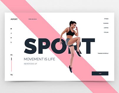 Sport Layout Design, Web Slider Design, Fitness Graphic Design, Sports Website Design, Fitness Website Design, Cool Web Design, Sports Design Layout, Web Sport, Personal Trainer Website