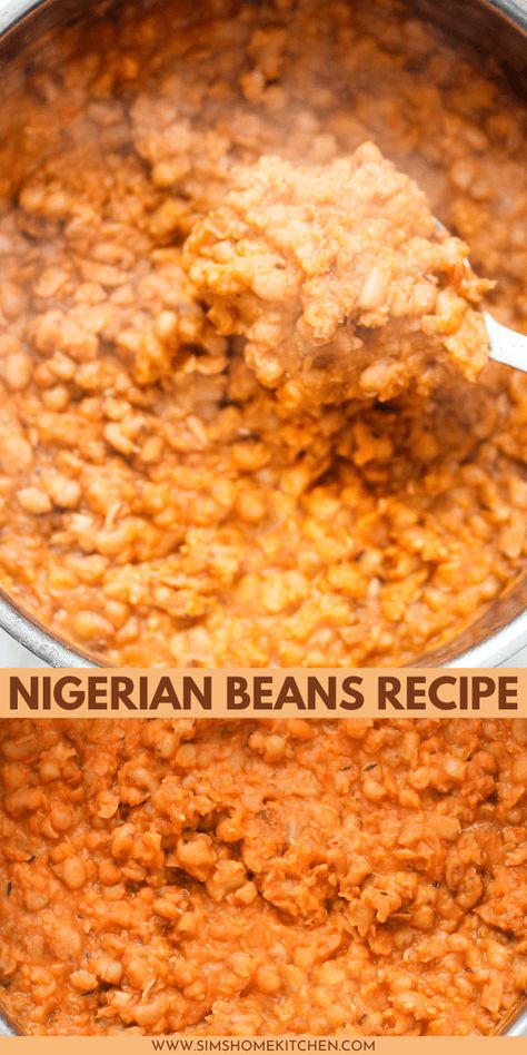 Nigerian Beans Recipe Ewa Riro African Beans Recipe, Nigeria Beans Recipe, Nigerian Rice And Beans, Nigerian Beans Recipe, African Stew Recipes With Fufu, Nigerian Beans, African Beef Stew With Fufu, West African Peanut Stew, White Bean Recipes