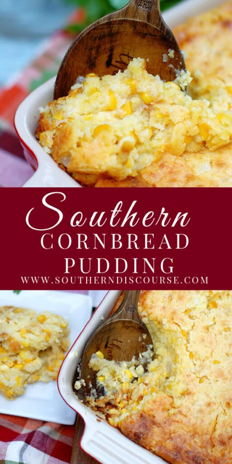 Cornbread Souffle Jiffy, Corn Pudding With Cream Cheese, Cornbread Variations, Corn Pudding Recipe, Cornbread Pudding, Buttery Cornbread, Cornbread Muffin, Cornbread With Corn, Cream Corn Casserole