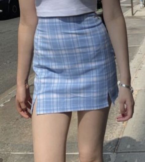 Plaid School Skirt, Green Plaid Skirt, Light Blue Plaid, School Skirt, Plaid Skirt, Plaid Skirts, Green Plaid, Blue Plaid, Brandy Melville