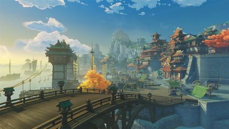 Genshin Impact Liyue Landscape, Liyue Harbor Background, Liyue Aesthetic Wallpaper, Liyue Aesthetic Background, Genshin Liyue Wallpaper, Genshin Impact Liyue Background, Genshin Impact Shifting Visuals, Genshin Liyue Scenery, Genshin Impact Liyue Wallpaper