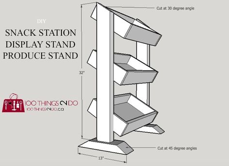 Produce Stand Diy, Diy Produce Stand, Diy Concession Stand, Diy Display Stand, Diy Snack Station, Cookie Display Stand, Cookie Display, Snack Station, Snack Stand