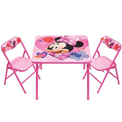 Minnie Mouse Table, Minnie Mouse Bedroom, Kids' Desk, Disney Gift, Activity Table, Kids Table And Chairs, Table Chairs, Kid Table, Lol Dolls