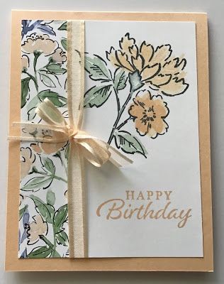 Stampin Up Designer Series Paper Cards, Designer Series Paper Card Ideas, Hand Penned Stampin Up Cards, Stampinup Birthday Cards, Designer Paper Cards, Dsp Cards, Homemade Birthday Cards, Heart Diy, Card Layouts